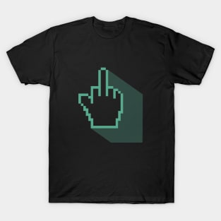 80s 90s pixelated middle finger T-Shirt